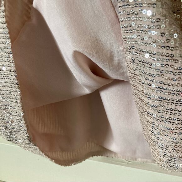 J. Crew Sequin Dress Size 0 Cap Sleeve Pink - Picture 7 of 12